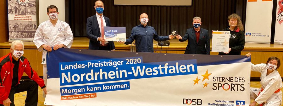 Stefan Klett und Andrea Milz bei der Verleihung mit dem Gewinnerverein