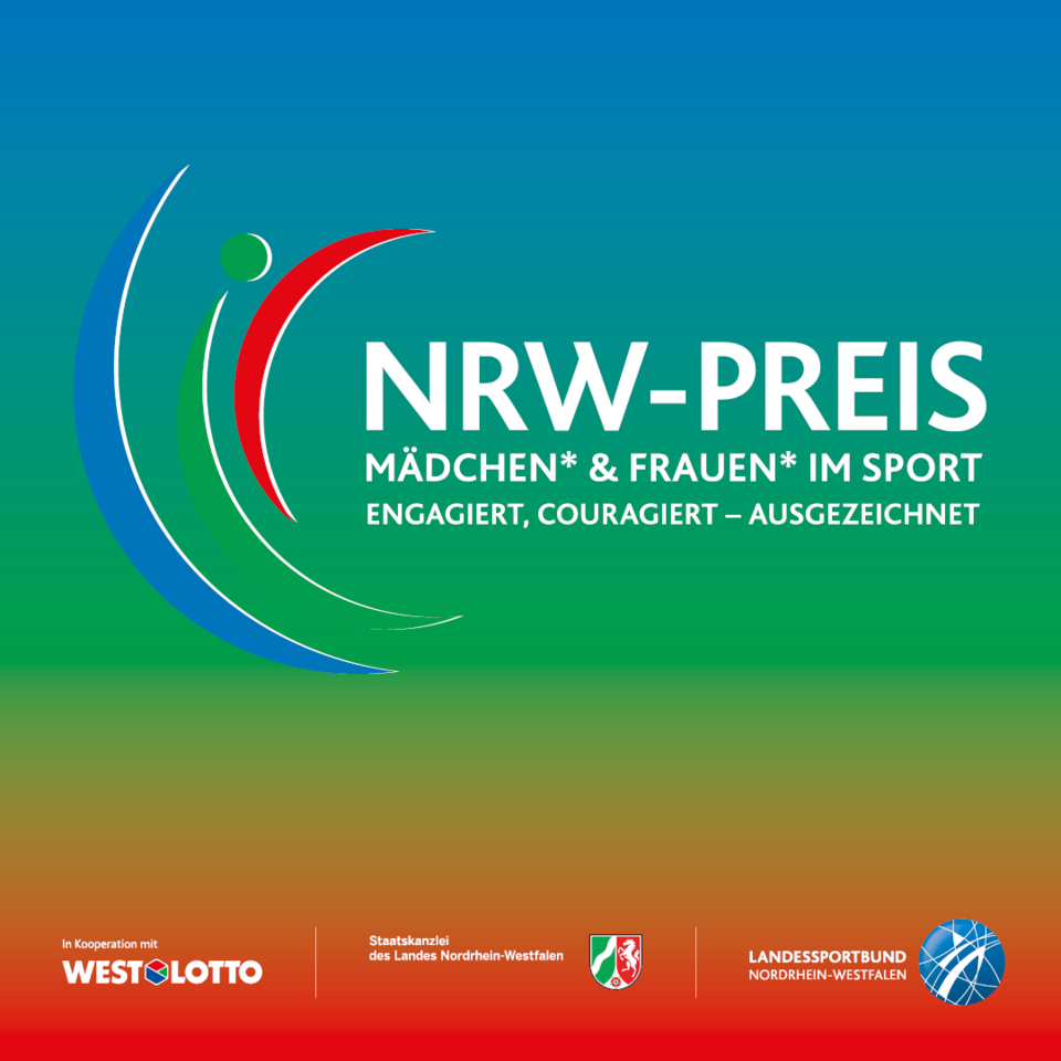 Schriftzug NRW-Preis Mädchen* & Frauen* im Sport