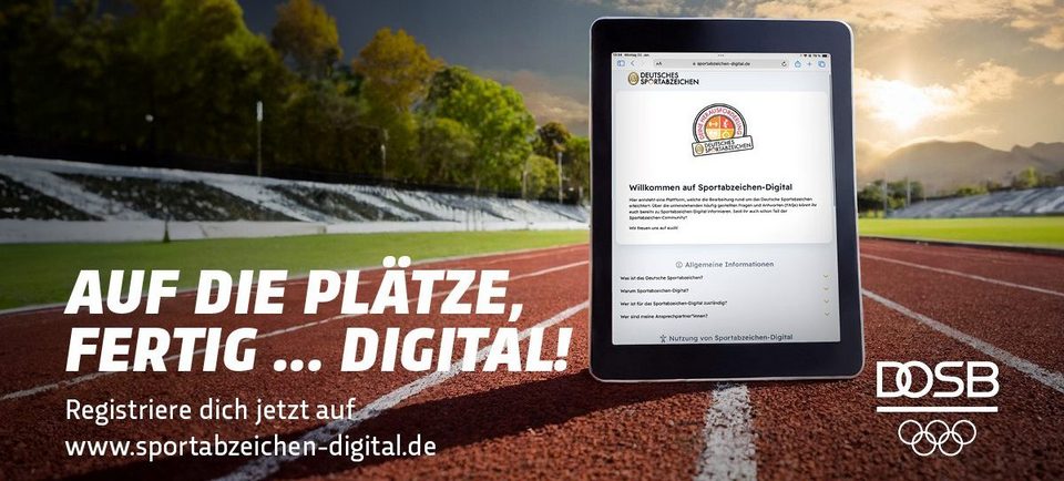 Hinweis auf die neue Plattform www.sportabzeichen-digital.de