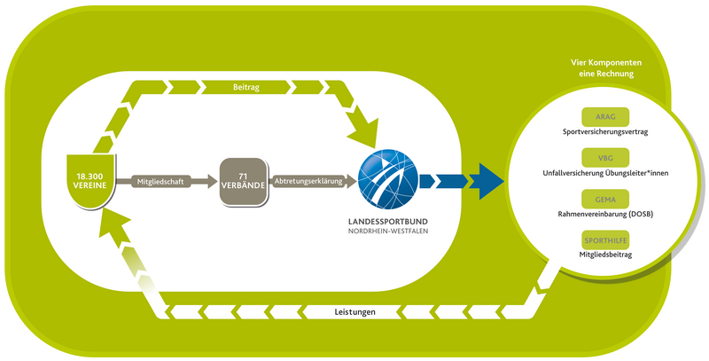 Organisationsschema der Sportversicherung