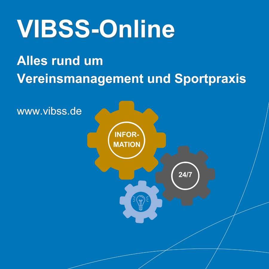 Hütchen in der Halle - schriftzug VIBSS Online. 