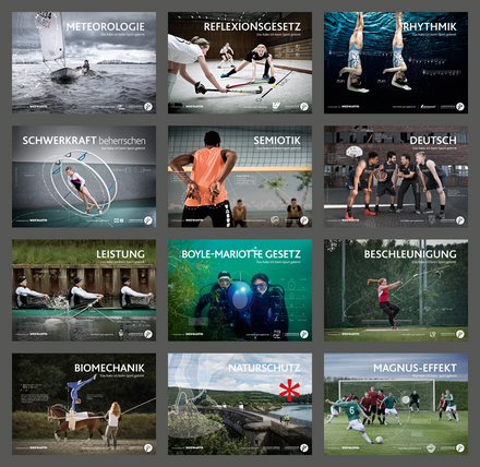 Zweite Bildmotivserie zur Kampagne Das habe ich beim Sport gelernt