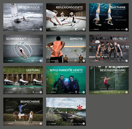 Zweite Bildmotivserie zur Kampagne Das habe ich beim Sport gelernt