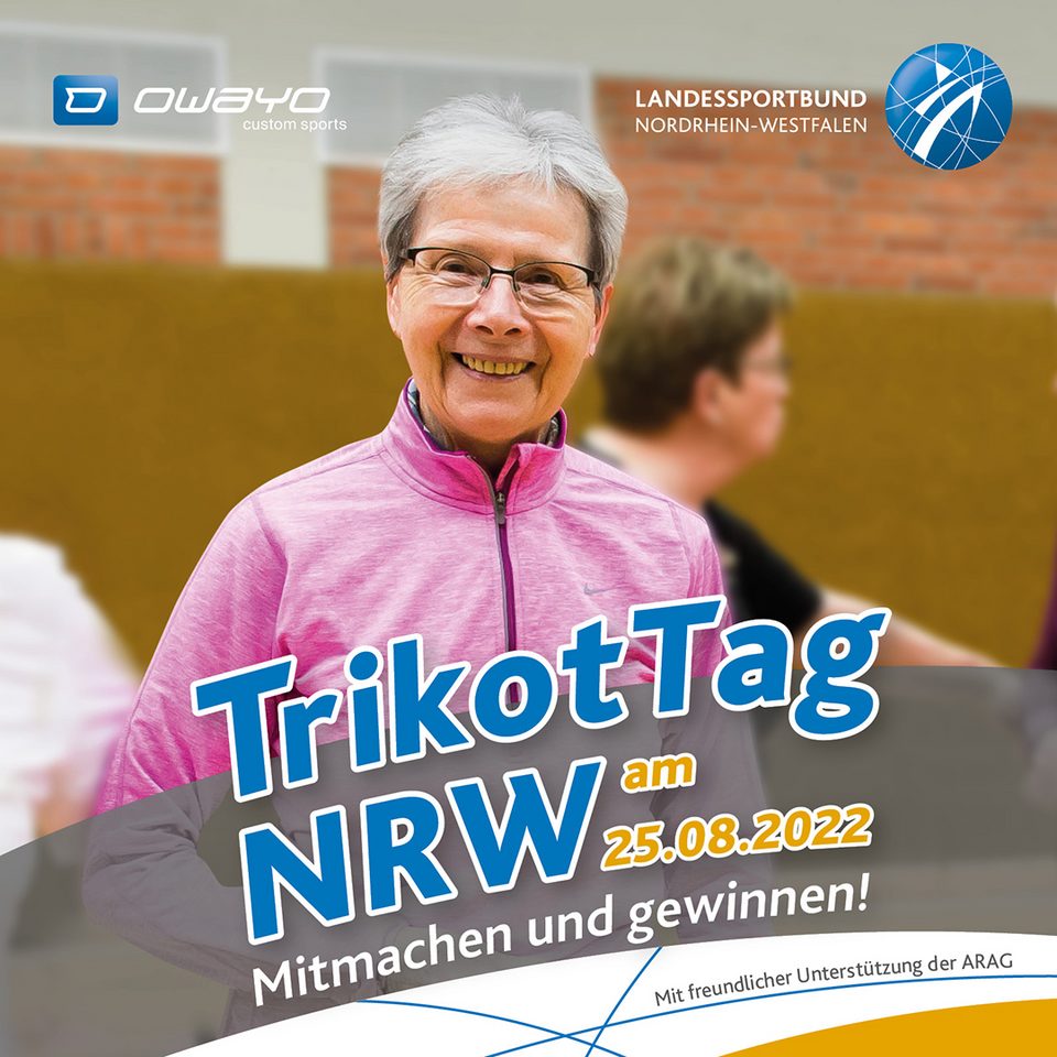 Motiv 4 zum TrikotTag NRW: ältere Dame im Trikot/in Vereinsjacke