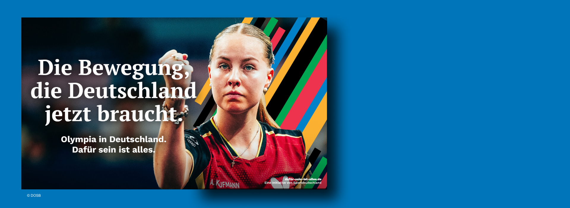 Kampagnenmotiv mit Anett Kaufmann: Schriftzug 