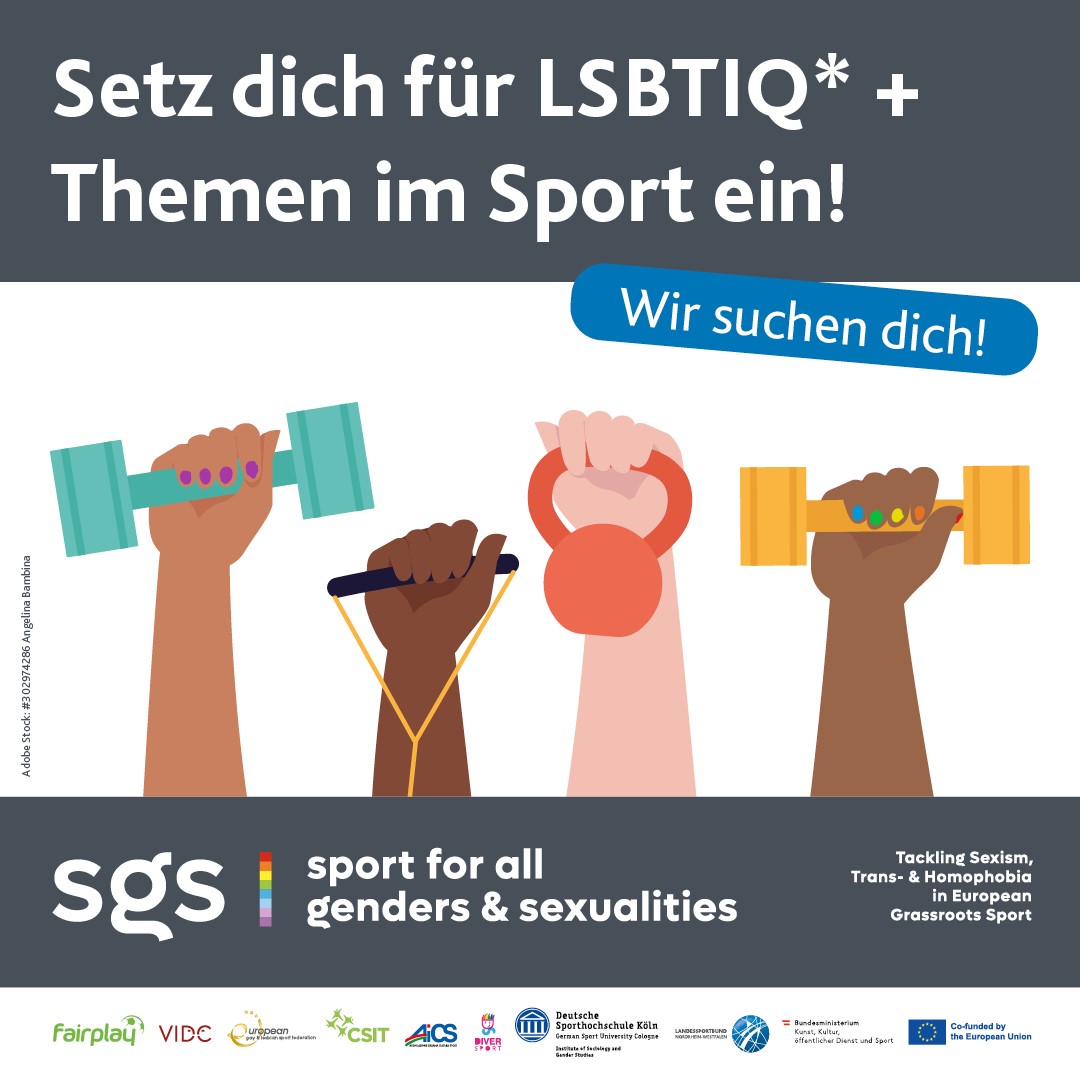 Wir suchen Dich für LSBTIQ-Themen im Sport 