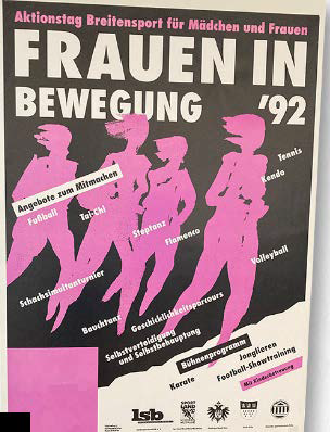 Bild:  Plakat: "Aktionstag Breitensport für Mädchen und Frauen. Frauen in Bewegung