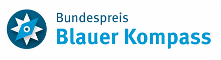 Logo blauer Kompass (