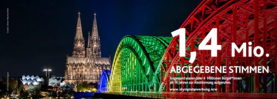 Kölner Dom und Brücke: 1,4 Mio abgegebene Stimmen