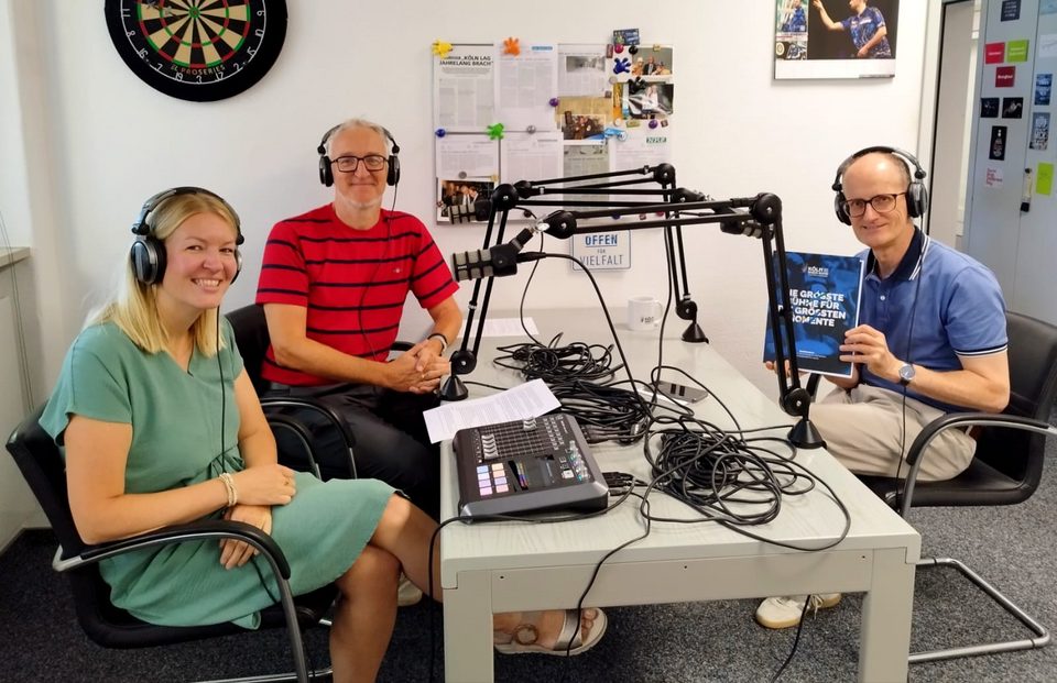 Sinah Barlog, Frank-Michael Rall und LSB-Vorstandsvorsitzender Dr. Christoph Niessen