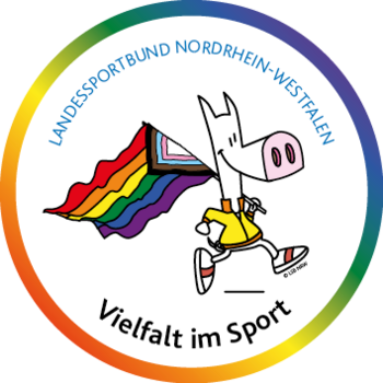Aufkleber UediS mit Regenbogenflagge