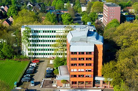 Bild: Luftaufnahme des Verwaltungsgebäudes des LSB NRW.