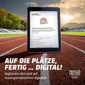 iPad mit geöffneter Website Sportabzeichen Digital