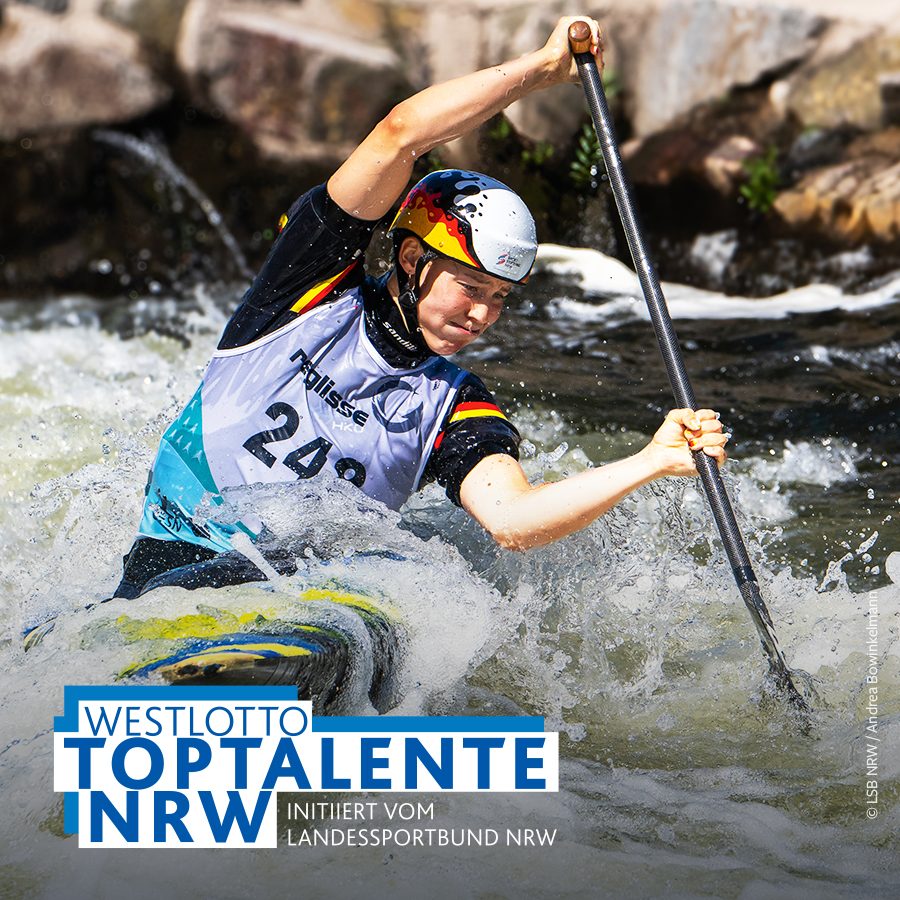 Toptalent Nova Müller im Kajak beim Cross