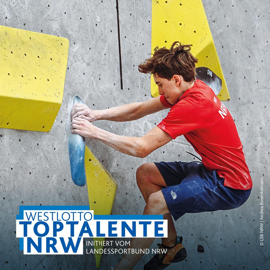 Patrice Dupuis beim Bouldern