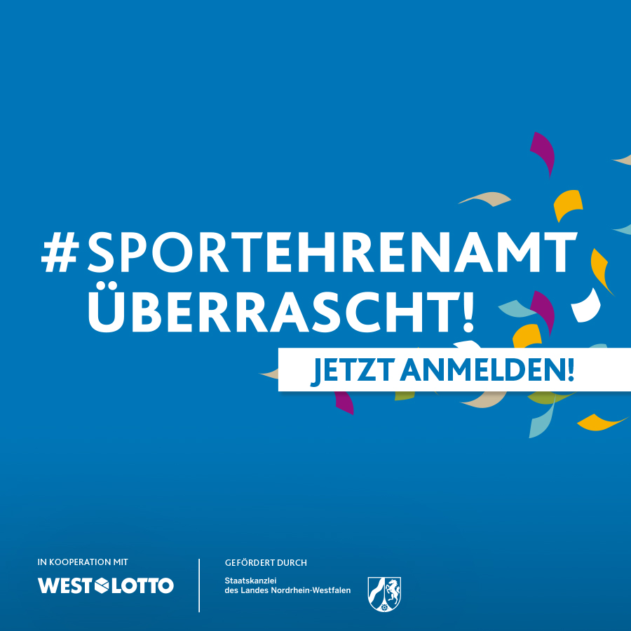 Schriftzug SPORTEHRENAMT überrascht