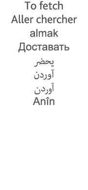 To fetch Aller chercher almak                            Anîn