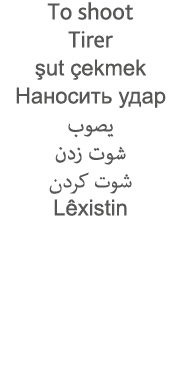 To shoot Tirer şut çekmek                                     Lêxistin 