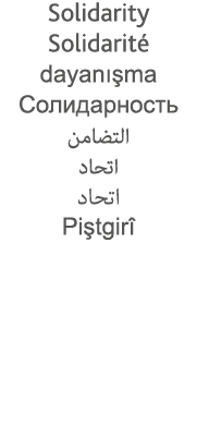 Solidarity Solidarité dayanışma                                  Piştgirî 