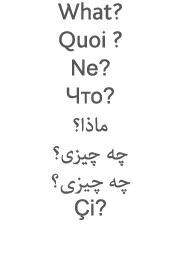 What  Quoi   Ne                               Çi  