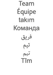 Team Équipe takım                      Tîm