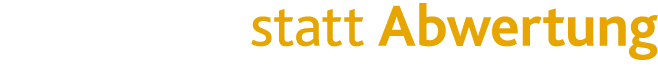 statt Abwertung 