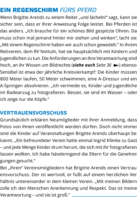  Ein Regenschirm f rs Pferd Wenn Brigitte Arends zu einem Reiter  und l cheln   sagt  kann sie sicher sein  dass er i   